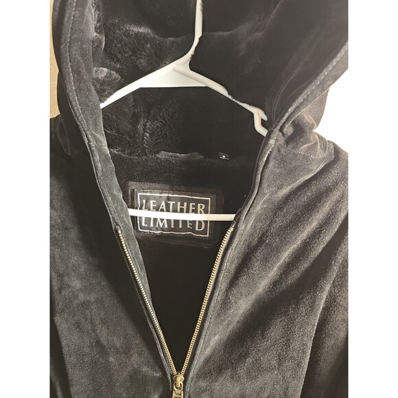 Leather Limited Women’s Genuine Leather Coat Small Black Faux Fur Lined... - Picture 2 of 7